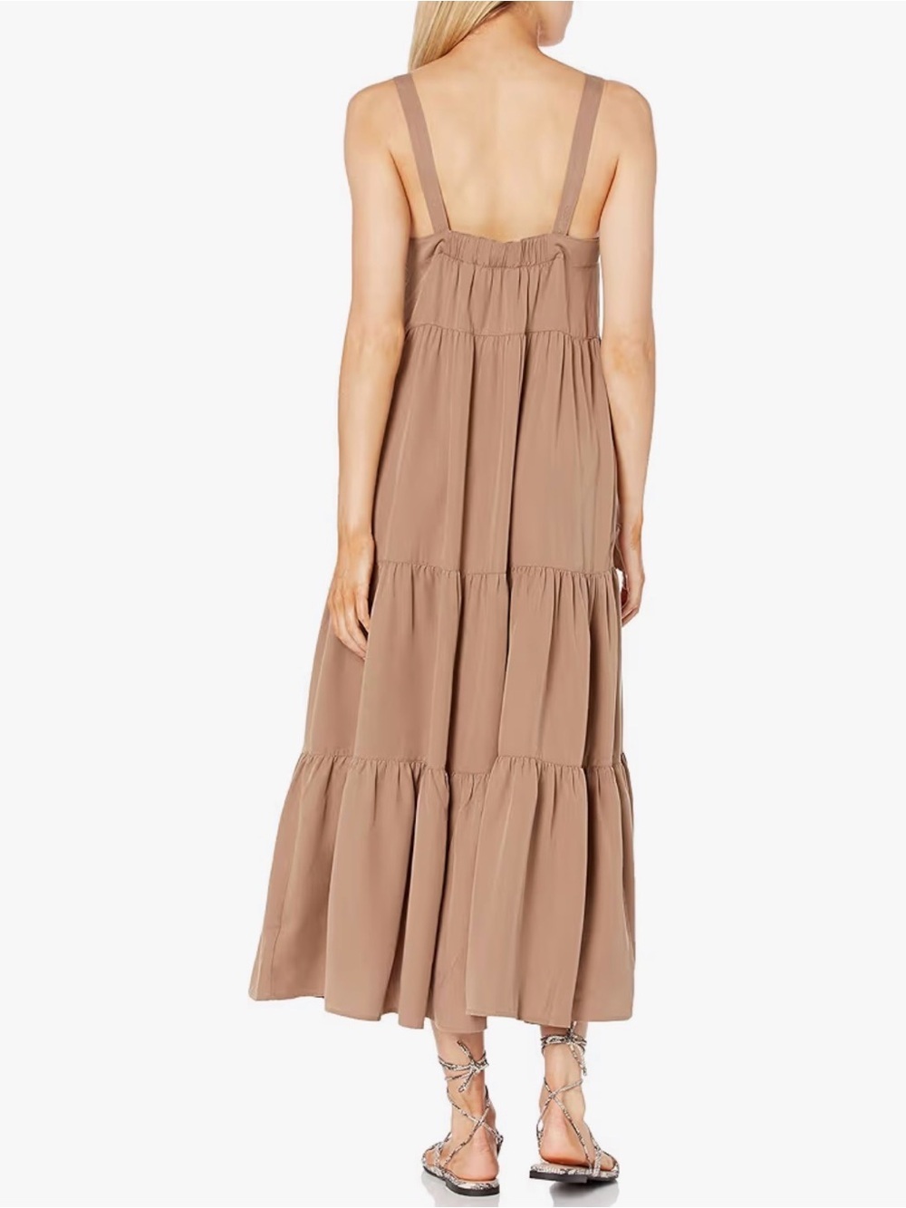 The Drop Britt Maxi Dress Mushroom Tiered Boho Sundress XS Medium Large 2X 3X - Picture 2 of 8